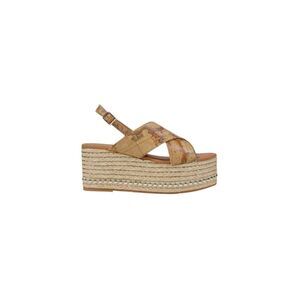 Alviero Martini Prima Classe Beige Polyethylene Platform Women's Sandals